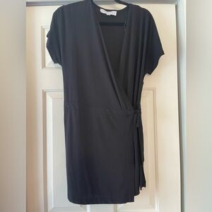 Black Surplice Jersey Romper